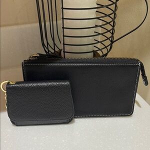 Black Wallet and Key Holder Set